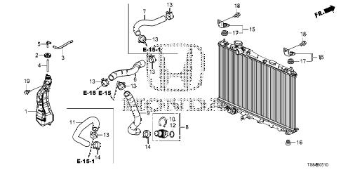 2012 civic DX 2 DOOR 5MT RADIATOR HOSE - RESERVE TANK diagram 2012 civic DX 2 DOOR 5MT RADIATOR HOSE - RESERVE TANK diagram