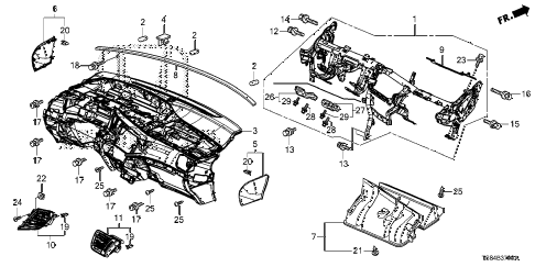 2012 civic DX 2 DOOR 5MT INSTRUMENT PANEL diagram 2012 civic DX 2 DOOR 5MT INSTRUMENT PANEL diagram