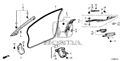 2012 civic DX 2 DOOR 5MT PILLAR GARNISH diagram 2012 civic DX 2 DOOR 5MT PILLAR GARNISH diagram