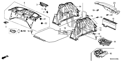 2012 civic DX 2 DOOR 5MT REAR TRAY - TRUNK LINING diagram 2012 civic DX 2 DOOR 5MT REAR TRAY - TRUNK LINING diagram