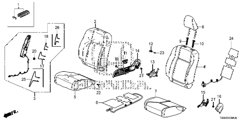 2012 civic DX 2 DOOR 5MT FRONT SEAT (PASSENGER SIDE) diagram 2012 civic DX 2 DOOR 5MT FRONT SEAT (PASSENGER SIDE) diagram