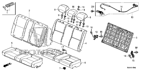 2012 civic DX 2 DOOR 5MT REAR SEAT (FALL DOWN) diagram 2012 civic DX 2 DOOR 5MT REAR SEAT (FALL DOWN) diagram