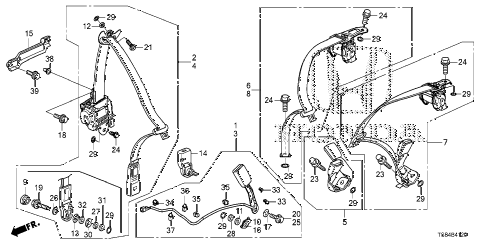2012 civic DX 2 DOOR 5MT SEAT BELTS diagram 2012 civic DX 2 DOOR 5MT SEAT BELTS diagram