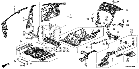 2012 civic DX 2 DOOR 5MT INNER PANEL - FLOOR PANELS diagram 2012 civic DX 2 DOOR 5MT INNER PANEL - FLOOR PANELS diagram
