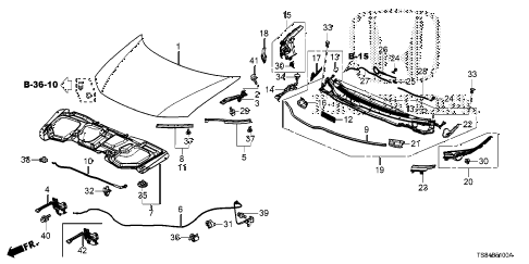 2012 civic DX 2 DOOR 5MT ENGINE HOOD diagram 2012 civic DX 2 DOOR 5MT ENGINE HOOD diagram