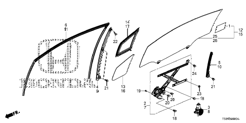 2012 civic DX 2 DOOR 5MT DOOR WINDOW - REGULATOR diagram 2012 civic DX 2 DOOR 5MT DOOR WINDOW - REGULATOR diagram