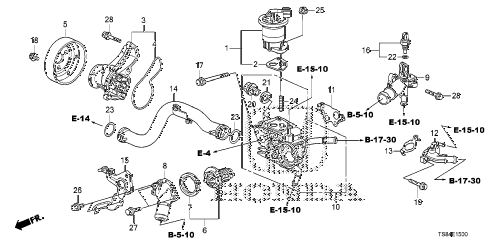 2012 civic DX 2 DOOR 5MT WATER PUMP (1.8L) diagram 2012 civic DX 2 DOOR 5MT WATER PUMP (1.8L) diagram