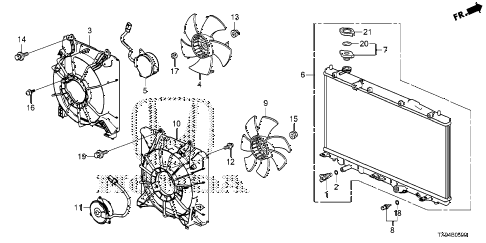 2014 fit STD 5 DOOR 1AT RADIATOR diagram 2014 fit STD 5 DOOR 1AT RADIATOR diagram