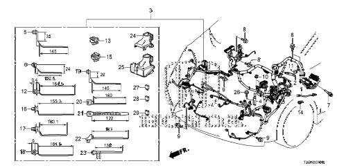 2013 fit STD 5 DOOR 1AT WIRE HARNESS (1) diagram 2013 fit STD 5 DOOR 1AT WIRE HARNESS (1) diagram