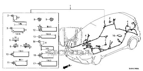 2014 fit STD 5 DOOR 1AT WIRE HARNESS (3) diagram 2014 fit STD 5 DOOR 1AT WIRE HARNESS (3) diagram
