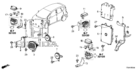 2013 fit STD 5 DOOR 1AT CONTROL UNIT (ENGINE ROOM) diagram 2013 fit STD 5 DOOR 1AT CONTROL UNIT (ENGINE ROOM) diagram