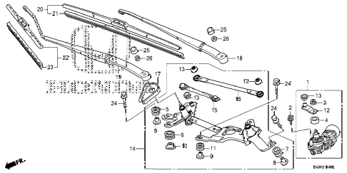 2013 fit STD 5 DOOR 1AT FRONT WINDSHIELD WIPER diagram 2013 fit STD 5 DOOR 1AT FRONT WINDSHIELD WIPER diagram