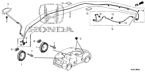 2014 fit STD 5 DOOR 1AT RADIO ANTENNA - SPEAKER diagram 2014 fit STD 5 DOOR 1AT RADIO ANTENNA - SPEAKER diagram