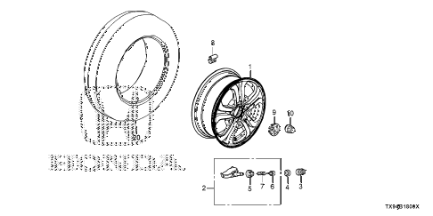 2014 fit STD 5 DOOR 1AT WHEEL DISK diagram 2014 fit STD 5 DOOR 1AT WHEEL DISK diagram