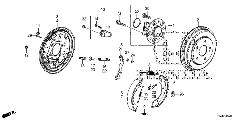 2014 fit STD 5 DOOR 1AT REAR BRAKE diagram 2014 fit STD 5 DOOR 1AT REAR BRAKE diagram