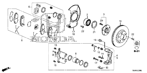 2013 fit STD 5 DOOR 1AT FRONT BRAKE diagram 2013 fit STD 5 DOOR 1AT FRONT BRAKE diagram