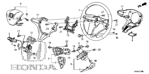 2014 fit STD 5 DOOR 1AT STEERING WHEEL (SRS) diagram 2014 fit STD 5 DOOR 1AT STEERING WHEEL (SRS) diagram