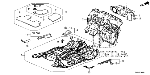 2013 fit STD 5 DOOR 1AT FLOOR MAT diagram 2013 fit STD 5 DOOR 1AT FLOOR MAT diagram