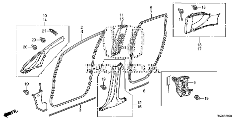 2013 fit STD 5 DOOR 1AT PILLAR GARNISH diagram 2013 fit STD 5 DOOR 1AT PILLAR GARNISH diagram