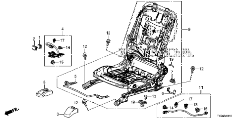 2013 fit STD 5 DOOR 1AT FRONT SEAT COMPONENTS (DRIVER SIDE) diagram 2013 fit STD 5 DOOR 1AT FRONT SEAT COMPONENTS (DRIVER SIDE) diagram