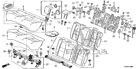 2013 fit STD 5 DOOR 1AT REAR SEAT diagram 2013 fit STD 5 DOOR 1AT REAR SEAT diagram