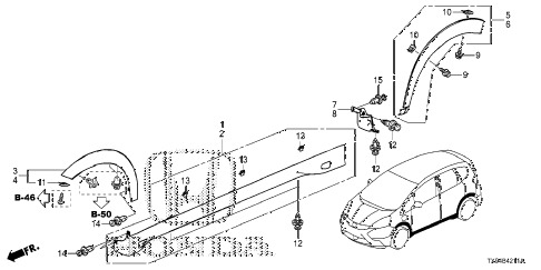 2013 fit STD 5 DOOR 1AT SIDE SILL GARNISH - PROTECTOR diagram 2013 fit STD 5 DOOR 1AT SIDE SILL GARNISH - PROTECTOR diagram