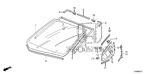 2013 fit STD 5 DOOR 1AT FRONT WINDSHIELD diagram 2013 fit STD 5 DOOR 1AT FRONT WINDSHIELD diagram