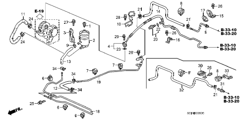 Acura 53732-SP0-A01 Power Steering Return Hose