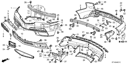 Acura Mdx Door Parts Diagram - Mdx Base At Bumpers  Diagram - Acura Mdx Door Parts Diagram