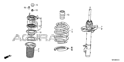 Acura 51401-TX4-A02 Coil Spring