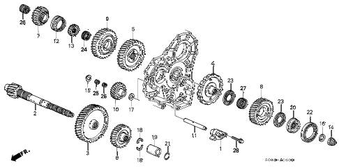 1999 TL 4 DOOR 4AT 4AT COUNTERSHAFT diagram 1999 TL 4 DOOR 4AT 4AT COUNTERSHAFT diagram