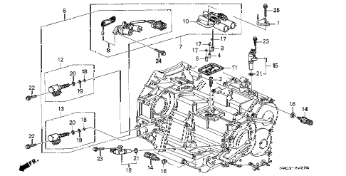 1999 TL 4 DOOR 4AT 4AT SENSOR - SOLENOID diagram