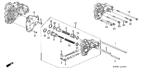 2002 TLNAVI 4 DOOR 5AT 5AT TOP ACCUMULATOR BODY diagram