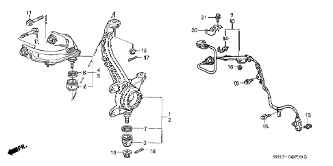 1999 TL 4 DOOR 4AT KNUCKLE diagram 1999 TL 4 DOOR 4AT KNUCKLE diagram