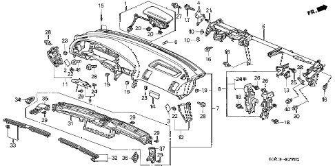 2000 TL 4 DOOR 5AT INSTRUMENT PANEL diagram 2000 TL 4 DOOR 5AT INSTRUMENT PANEL diagram