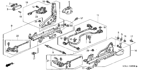 2000 TL 4 DOOR 5AT FRONT SEAT COMPONENTS (R.) diagram 2000 TL 4 DOOR 5AT FRONT SEAT COMPONENTS (R.) diagram