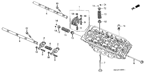 2002 TL TYPE-S 4 DOOR 5AT VALVE - ROCKER ARM (RR.) diagram 2002 TL TYPE-S 4 DOOR 5AT VALVE - ROCKER ARM (RR.) diagram