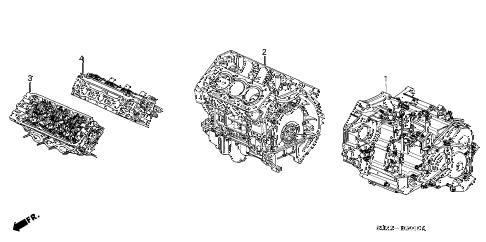 2002 TL TYPE-S 4 DOOR 5AT ENGINE ASSY. - TRANSMISSION ASSY. diagram 2002 TL TYPE-S 4 DOOR 5AT ENGINE ASSY. - TRANSMISSION ASSY. diagram