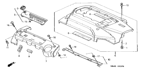 2002 TL TYPE-S 4 DOOR 5AT INTAKE MANIFOLD COVER (TYPE-S) diagram