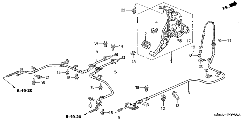 2002 CL PREMNAVIGATION 2 DOOR 5AT PARKING BRAKE diagram