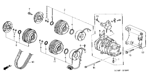 2002 CL SPORT 2 DOOR 5AT A/C COMPRESSOR diagram 2002 CL SPORT 2 DOOR 5AT A/C COMPRESSOR diagram
