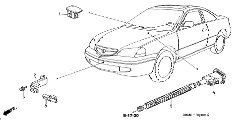 2003 CL PREMNAVIGATION 2 DOOR 5AT SENSOR diagram 2003 CL PREMNAVIGATION 2 DOOR 5AT SENSOR diagram
