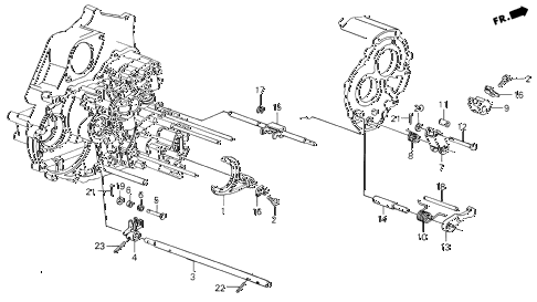 1988 INTEGRA RS 3 DOOR 4AT AT THROTTLE VALVE SHAFT diagram