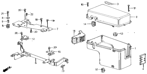 1986 INTEGRA LS 5 DOOR 4AT CONTROL BOX COVER diagram 1986 INTEGRA LS 5 DOOR 4AT CONTROL BOX COVER diagram