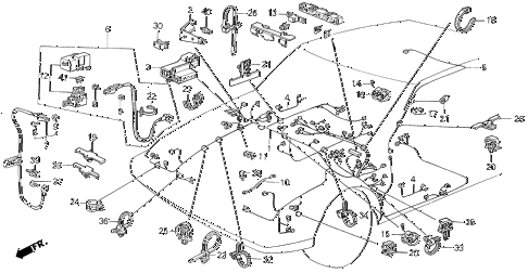 1989 INTEGRA RS 3 DOOR 5MT WIRE HARNESS (1) diagram