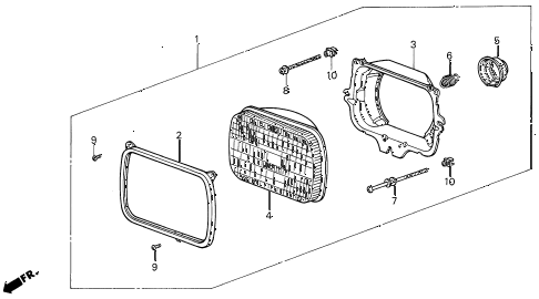1988 INTEGRA LSSPECIAL 3 DOOR 4AT HEADLIGHT diagram 1988 INTEGRA LSSPECIAL 3 DOOR 4AT HEADLIGHT diagram