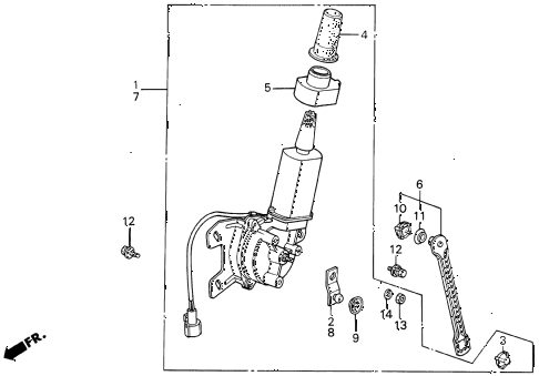 1989 INTEGRA RS 5 DOOR 4AT RETRACTABLE MOTOR diagram