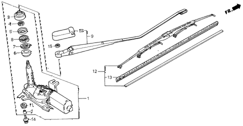 1989 INTEGRA RS 3 DOOR 5MT REAR WIPER diagram
