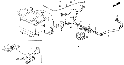 1989 INTEGRA RS 5 DOOR 4AT WATER VALVE - DUCT diagram