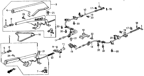 1989 INTEGRA LS 3 DOOR 4AT PARKING BRAKE diagram 1989 INTEGRA LS 3 DOOR 4AT PARKING BRAKE diagram